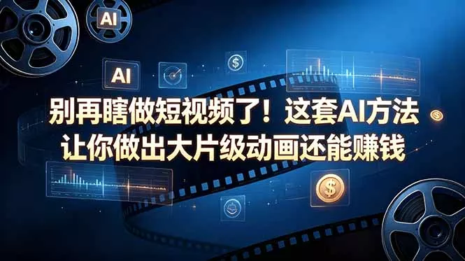 别再瞎做短视频了!这套 AI 方法让你做出大片级动画还能赚钱【原创双语字幕】-奇点库