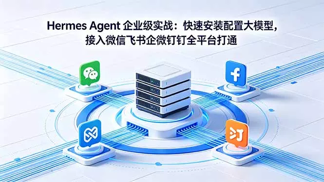 Hermes Agent 企业级实战：快速安装配置大模型，接入微信飞书企微钉钉全平台打通-奇点库