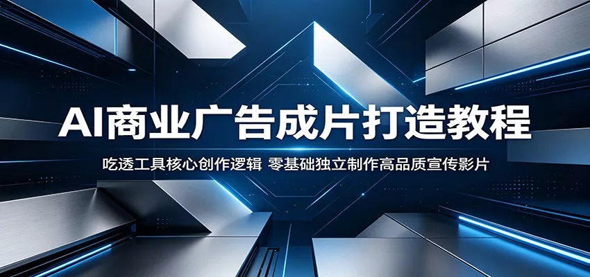 AI商业广告成片打造教程：吃透工具核心创作逻辑，零基础独立制作高品质宣传影片-奇点库