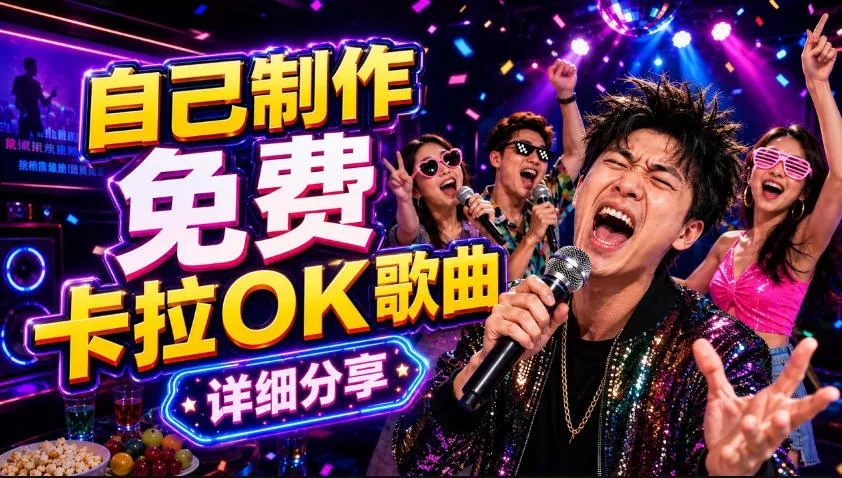 零基础AI制作免费卡拉OK视频教程，从歌曲生成、音轨分离到字幕制作、视频导出，手把手教学-奇点库