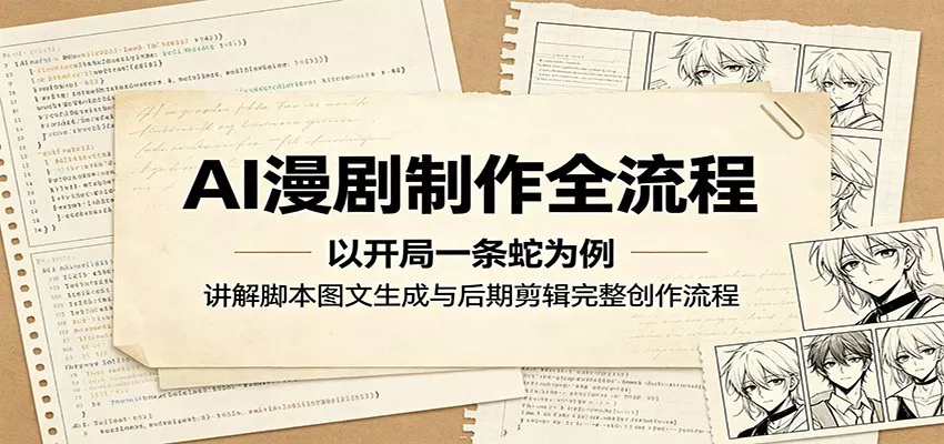 AI漫剧制作全流程：以开局一条蛇为例，讲解脚本图文生成与后期剪辑完整创作流程-奇点库