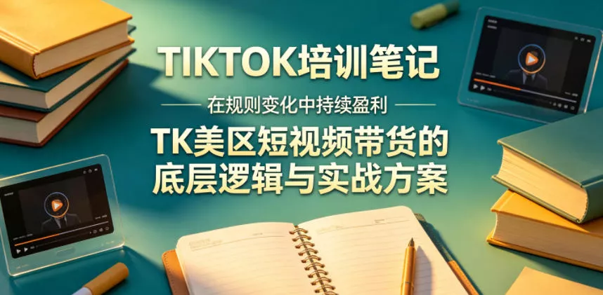 视界跨境TIKTOK4月17培训笔记，在规则变化中持续盈利，TK美区短视频带货的底层逻辑与实战方案【文档】-奇点库