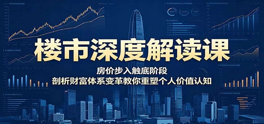 楼市深度解读课：房价步入触底阶段，剖析财富体系变革教你重塑个人价值认知-奇点库