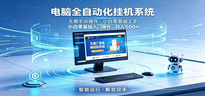 智能广告挂机无需值守，小白上手轻松实现每日增收-奇点库