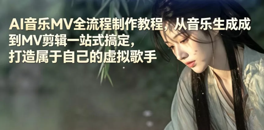 AI音乐MV全流程制作教程，从音乐生成到MV剪辑一站式搞定，打造属于自己的虚拟歌手-奇点库