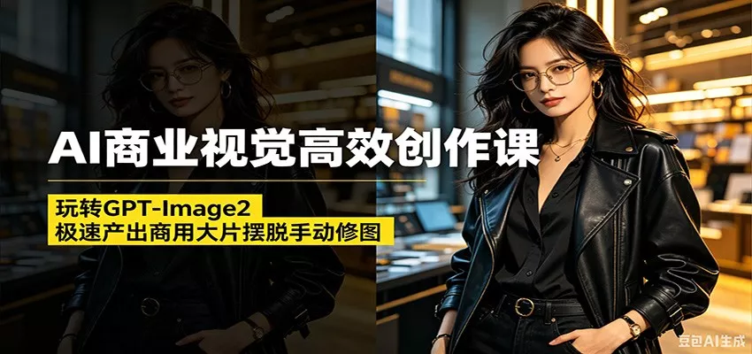 AI商业视觉高效创作课：玩转GPT-Image2，极速产出商用大片摆脱手动修图(更新)-奇点库