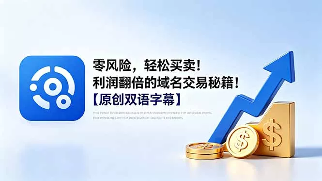 零风险，轻松买卖！利润翻倍的域名交易秘籍！【原创双语字幕】-奇点库