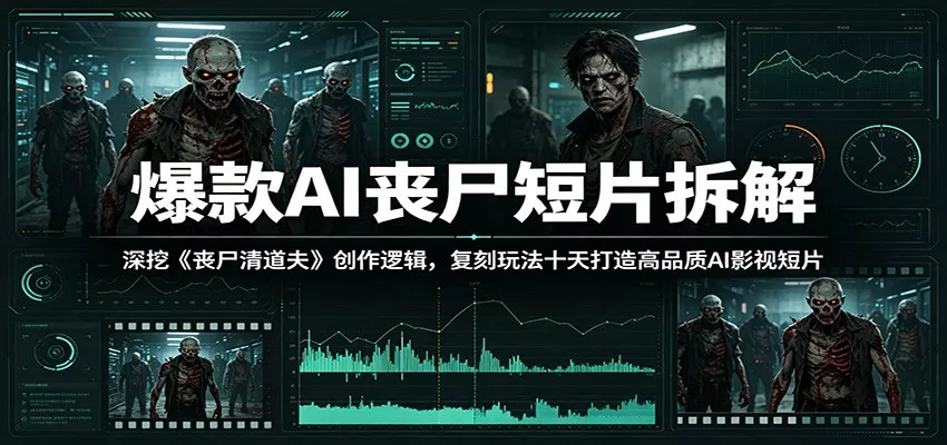 爆款AI丧尸短片拆解：深挖《丧尸清道夫》创作逻辑，复刻玩法快速打造高品质AI影视短片-奇点库