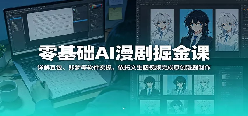 零基础AI漫剧掘金课：详解豆包、即梦等软件实操，依托文生图视频完成原创漫剧制作-奇点库