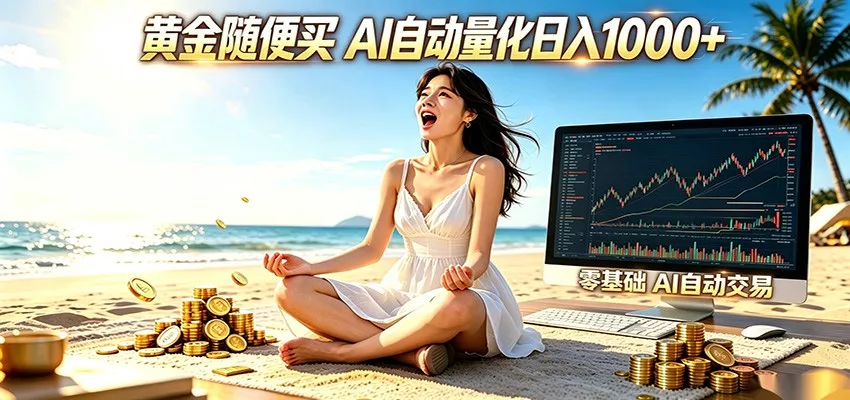 黄金随便买？AI自动外汇量化交易 在家当皇帝 日入1000+-奇点库
