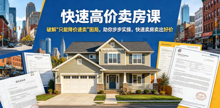 快速高价卖房课，破解“只能降价速卖”困局，助你步步实操，快速卖房卖出好价(更新2026)-奇点库