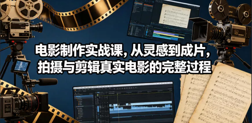 电影制作实战课，从灵感到成片，拍摄与剪辑真实电影的完整过程【原创双语字幕】-奇点库
