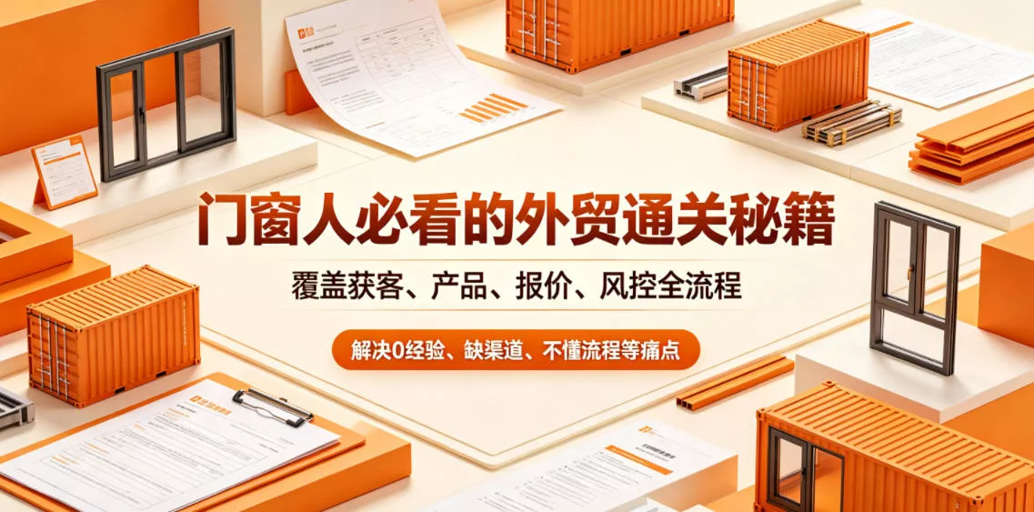 门窗人必看的外贸通关秘籍，块覆盖获客、产品、报价、风控全流程，解决0经验、缺渠道、不懂流程等痛点-奇点库