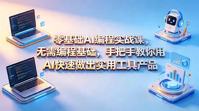 零基础AI编程实战课-更新，无需编程基础，手把手教你用AI快速做出实用工具产品-奇点库