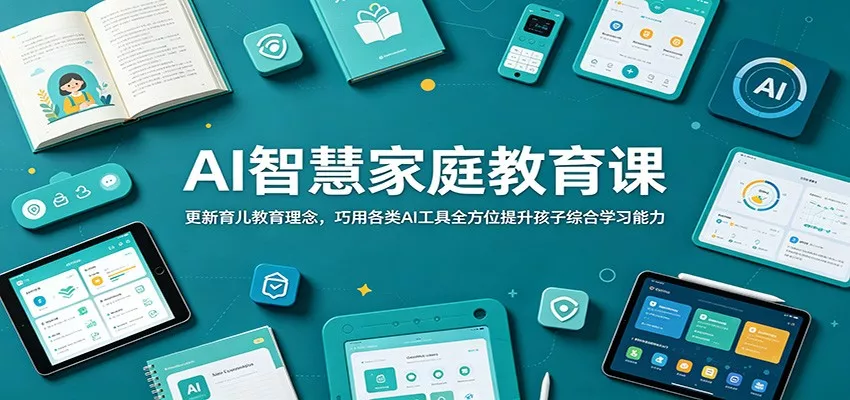 AI智慧家庭教育课：更新育儿教育理念，巧用各类AI工具全方位提升孩子综合学习能力-奇点库
