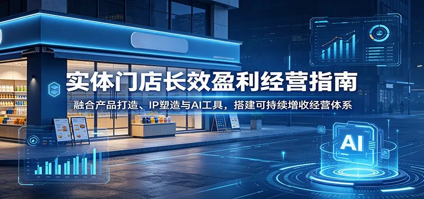 实体门店长效盈利经营指南：融合产品打造、IP塑造与AI工具，搭建可持续增收经营体系-奇点库