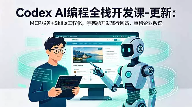 Codex AI编程全栈开发课-更新:MCP服务+Skills工程化,学完能开发旅行网站、重构企业系统-奇点库