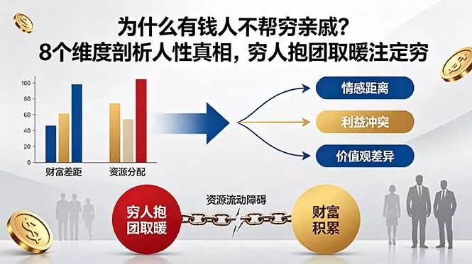 付费文章：为什么有钱人不帮穷亲戚？8个维度剖析人性真相，穷人抱团取暖注定穷-奇点库