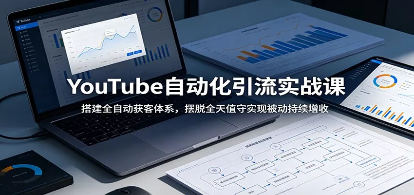 YouTube自动化引流实战课：搭建全自动获客体系，摆脱全天值守实现被动持续增收-奇点库