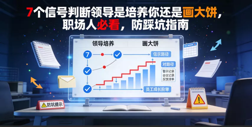 付费文章：7个信号判断领导是培养你还是画大饼，职场人必看，防踩坑指南-奇点库