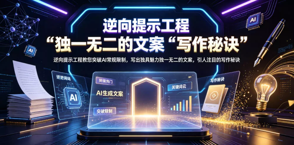 逆向提示工程教您突破AI常规限制，写出独具魅力独一无二的文案，引人注目的写作秘诀【原创双语字幕】-奇点库