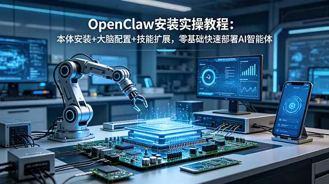 OpenClaw安装实操教程：本体安装+大脑配置+技能扩展，零基础快速部署AI智能体-奇点库