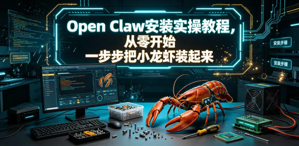 Open Claw安装实操教程，从零开始一步步一步步把小龙虾装起来-奇点库