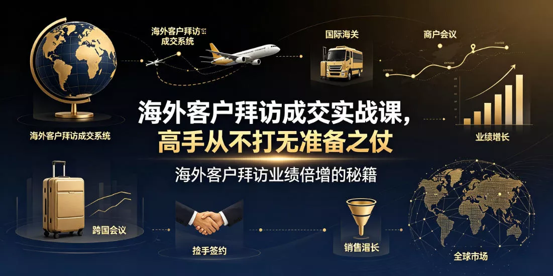 海外客户拜访成交实战课，高手从不打无准备之仗，海外客户拜访业绩倍增的秘籍-奇点库