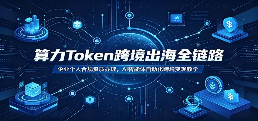 算力Token跨境出海全链路：企业个人合规资质办理，AI智能体自动化跨境变现教学-奇点库