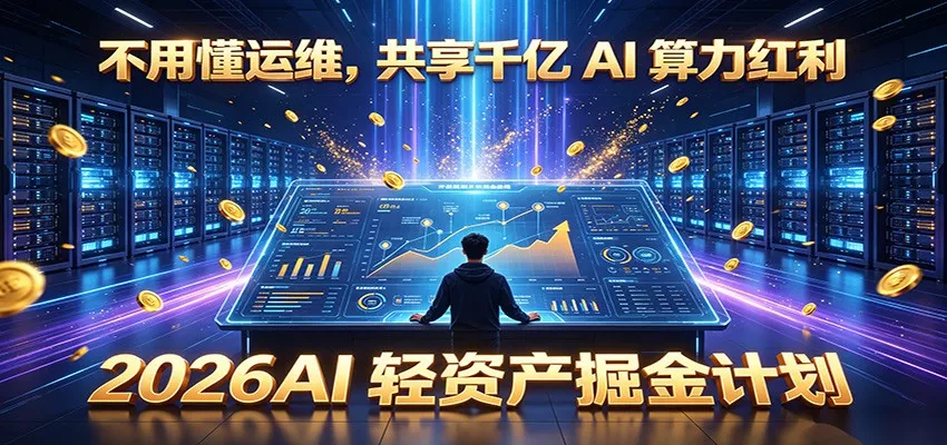 不用懂运维，共享千亿 AI 算力红利，2026AI 轻资产掘金计划-奇点库