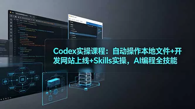 Codex实操课程：自动操作本地文件+开发网站上线+Skills实操，AI编程全技能-奇点库