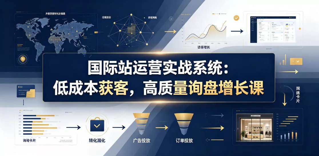 国际站运营实战系统：低成本获客，高质量询盘增长课(更新26年)-奇点库