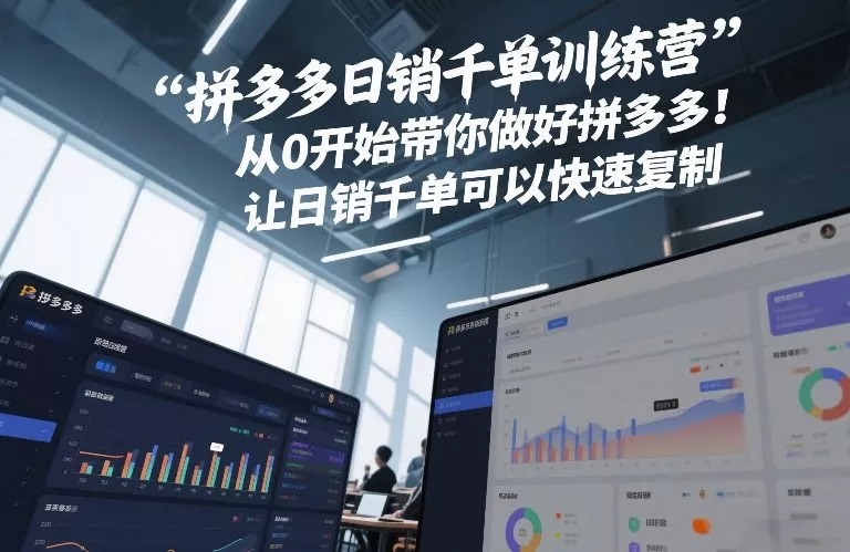 拼多多日销千单训练营，从0开始带你做好拼多多，让日销千单可以快速复制(更新26年6月)-奇点库