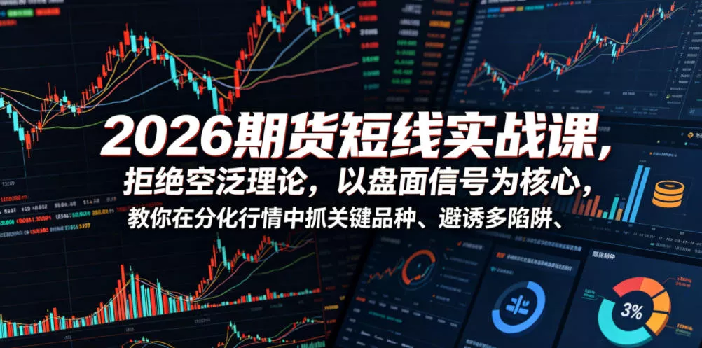 2026期货短线实战课，拒绝空泛理论，以盘面信号为核心，教你在分化行情中抓关键品种、避诱多陷阱(更新)-奇点库