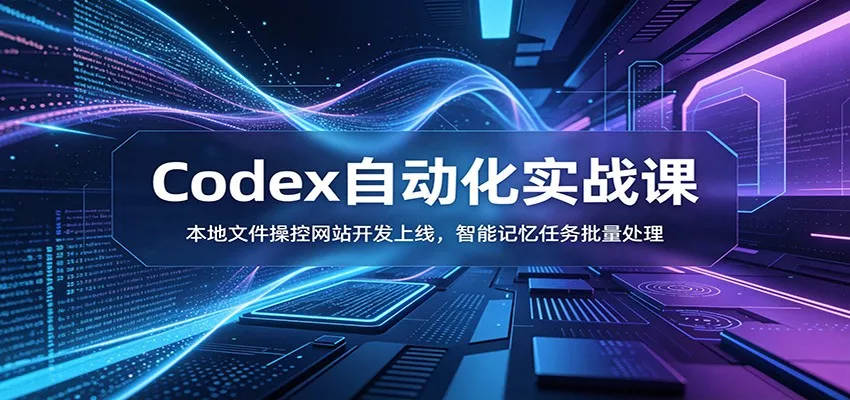 Codex自动化实战课：本地文件操控网站开发上线，智能记忆任务批量处理-奇点库