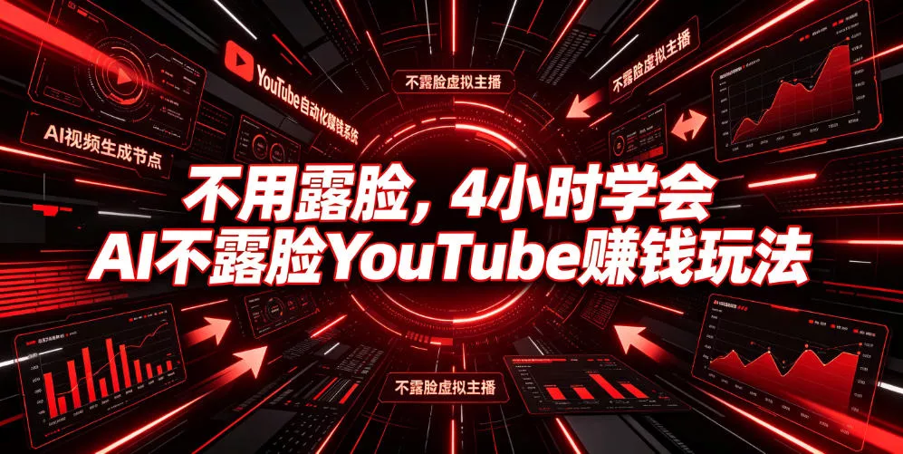 不用露脸，4小时学会AI不露脸YouTube賺钱玩法【原创双语字幕】-奇点库
