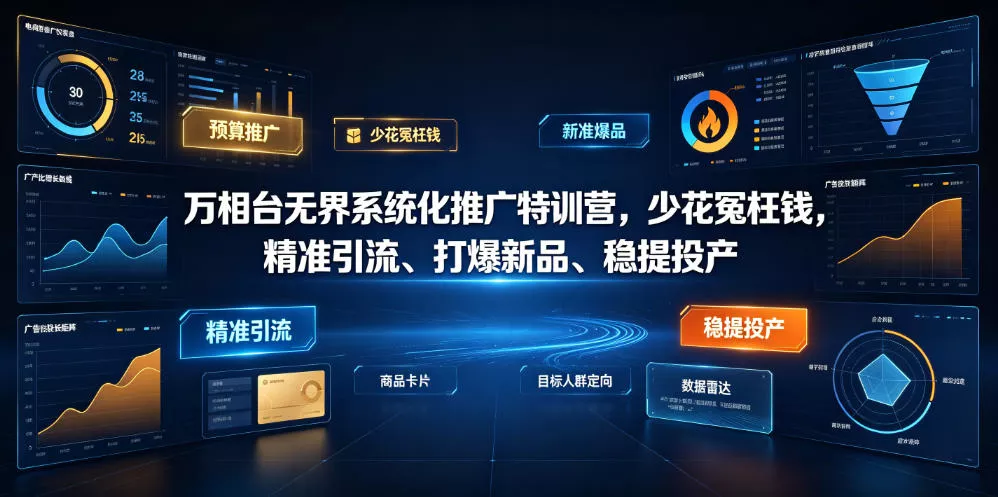 万相台无界系统化推广特训营VI0.0,少花冤枉钱,精准引流、打爆新品、稳提投产(全程录音+字幕)-奇点库