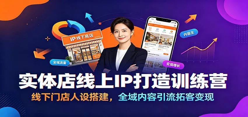 实体店线上IP打造训练营:线下门店人设搭建,全域内容引流拓客变现-奇点库