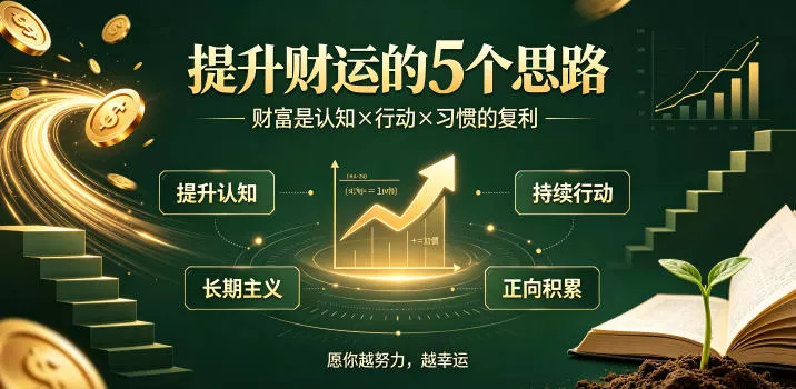 付费文章：提升财运的5个思路——财富是认知x行动x习惯的复利，愿你越努力，越幸运-奇点库
