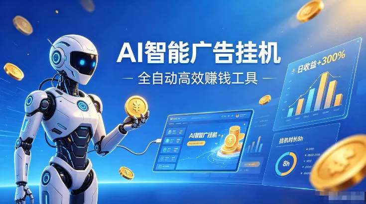 AI智能广告挂G，在家自动賺收益，全程无需人工操作、不用直播、不用拉人【揭秘】-奇点库