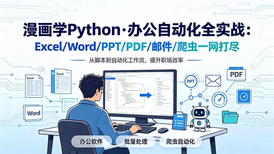 漫画学Python·办公自动化全实战：Excel/Word/PPT/PDF/邮件/爬虫一网打尽-奇点库