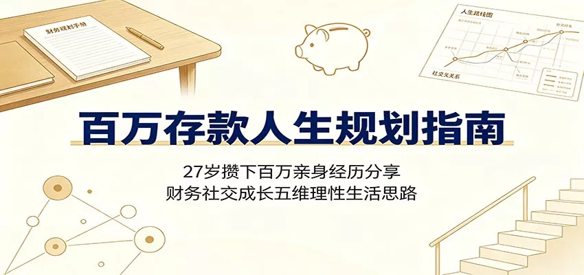 百万存款人生规划指南：27岁攒下百万亲身经历分享，财务社交成长五维理性生活思路-奇点库