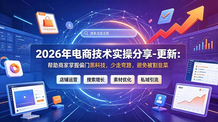 2026年电商技术实操分享-更新7月：帮助商家掌握偏门黑科技，少走弯路，避免被割韭菜-奇点库