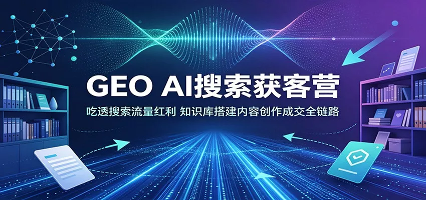 GEO AI搜索获客营：吃透搜索流量红利，知识库搭建内容创作成交全链路-奇点库