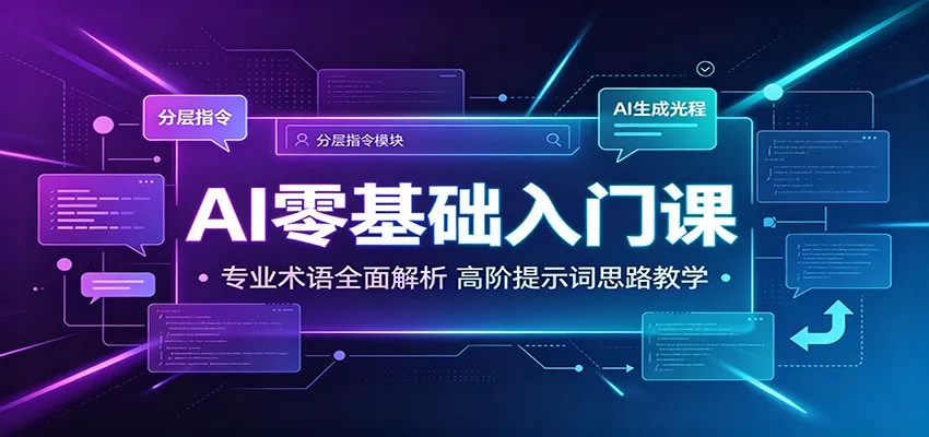 AI零基础入门课:专业术语全面解析,高阶提示词思路教学-奇点库