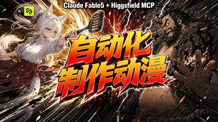 AI自动化动漫制作!Claude Fable 5接入Higgsfield MCP,直接生成完整创意内容-奇点库