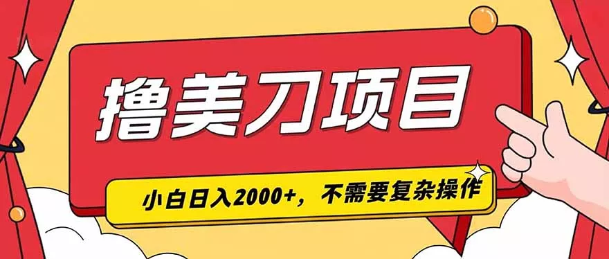 撸美刀，单日收入2000+，小白可做-奇点库
