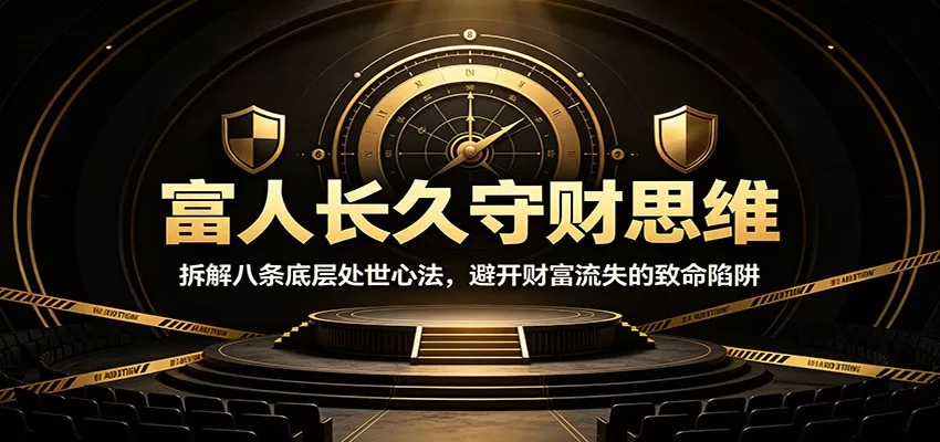 富人长久守财思维：拆解八条底层处世心法，避开财富流失的致命陷阱-奇点库