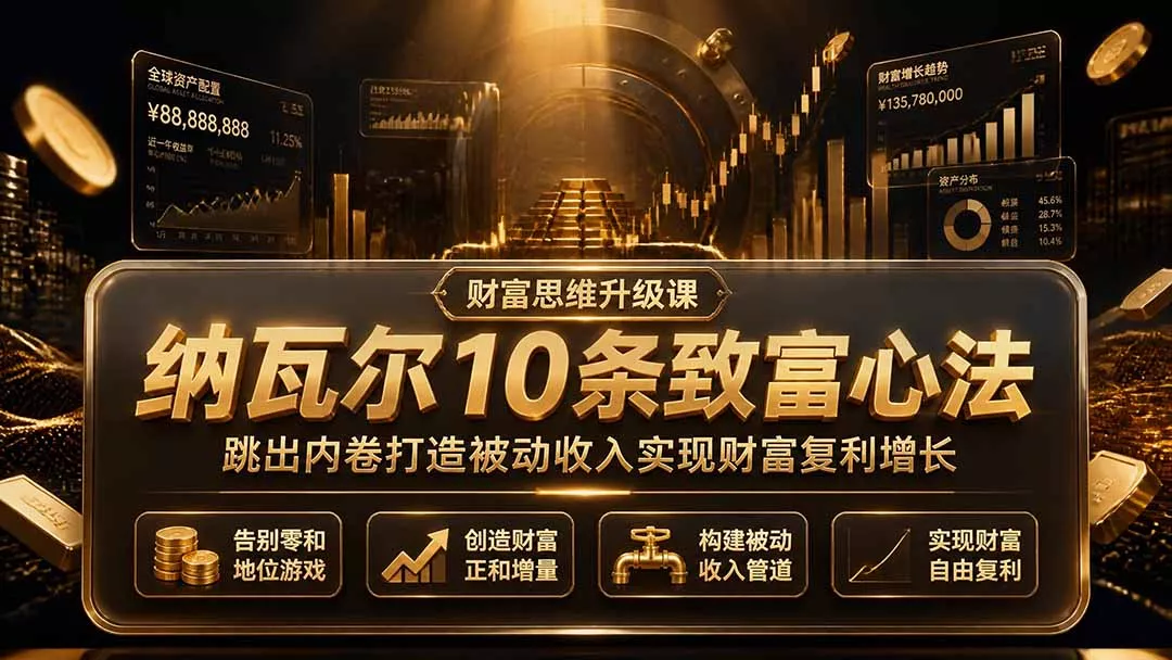 付费文章：纳瓦尔10条致富心法，跳出内卷打造被动收入实现财富复利增长-奇点库
