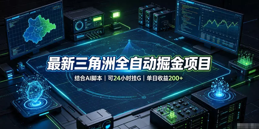最新三角洲全自动掘金项目，结合AI脚本，可24小时挂G，单日收益200+【揭秘】-奇点库